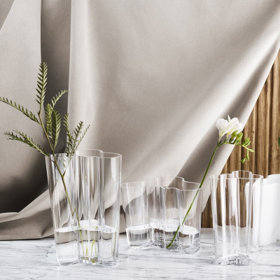                            Sklenená váza Alvar Aalto číra 9,5 cm                        