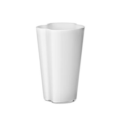 Sklenená váza Alvar Aalto biela 22 cm                    
