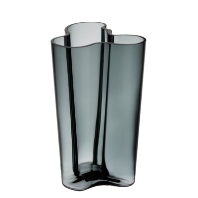 Skleněná váza Alvar Aalto Dark Grey 25,1 cm                    