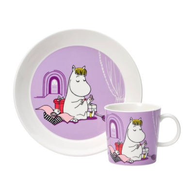 Dárkový set hrnku a talíře Snorkmaiden Lilac                    