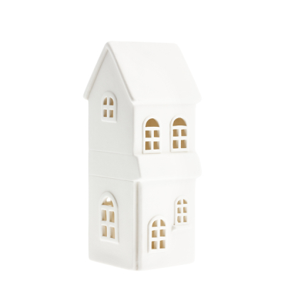                             Keramický svícen domeček Byn nr 5 White                        