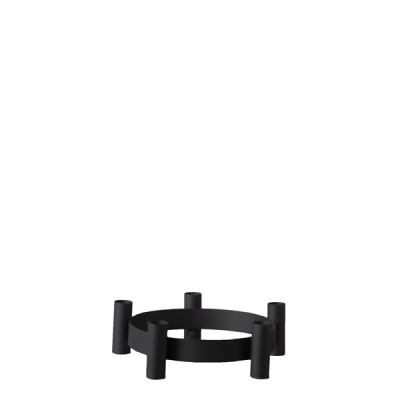                             Kovový svícen na pět svíček Lycke Black 24 cm                        
