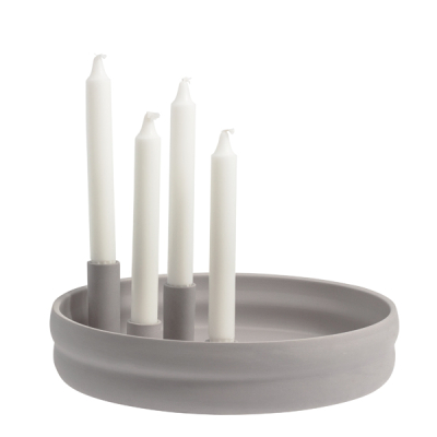                             Keramický svícen Bolmen Light Grey 30 cm                        
