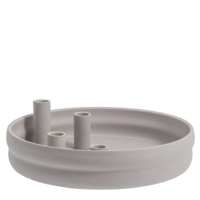                             Keramický svícen Bolmen Light Grey 30 cm                        