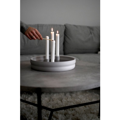 Keramický svícen Bolmen Light Grey 30 cm                    