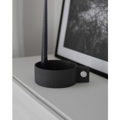                             Keramický svícen Lidaby Dark Grey 19 cm                        