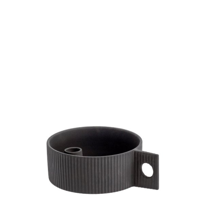 Keramický svícen Lidaby Dark Grey 19 cm                    