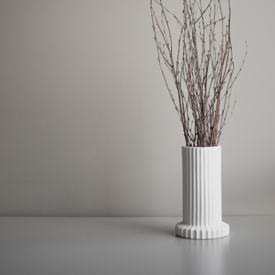                             Váza Stripe Shiny White 18 cm                        