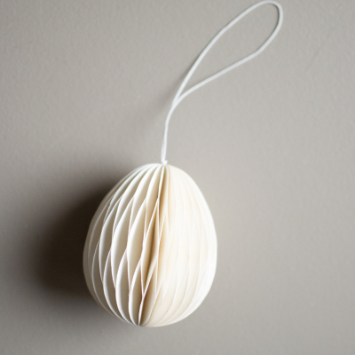                             Papírové velikonoční vajíčko Ovoid White 7 cm                        