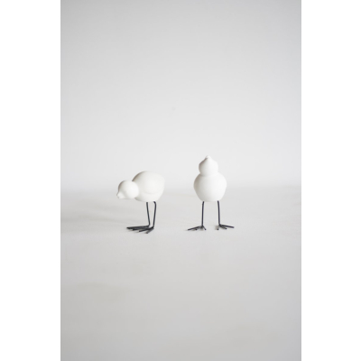                            Dekorace Swedish Birds White - set 2 ks                        