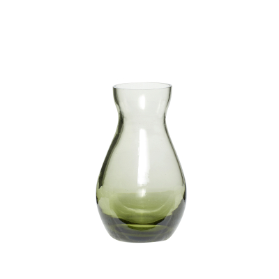 Zelená skleněná váza malá                    