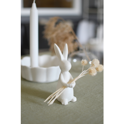                             Keramický králik s labkami na vetvičky Ida White                        