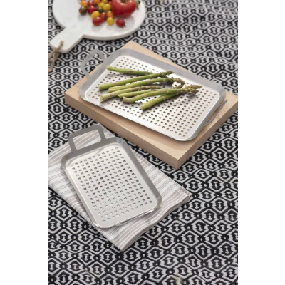 Nerezový grilovací tác BBQ - set 2 ks                    