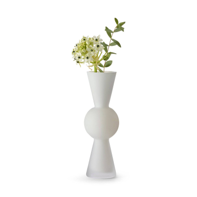 Skleněná váza BonBon White 23 cm                    