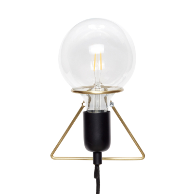 Nástěnná mosazná lampa zlatá                    
