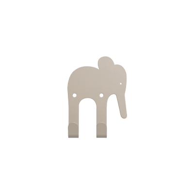 Kovový nástenný háčik Elephant Grey                    