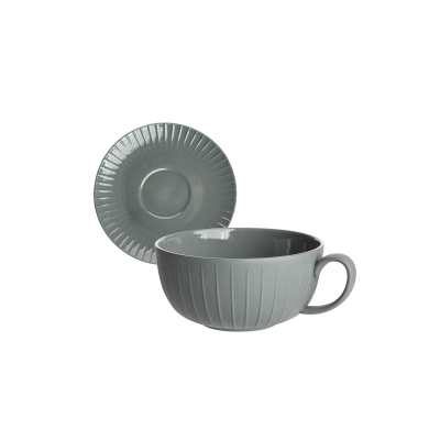                             Porcelánový šálek s podšálkem Vintage Grey 250 ml                        