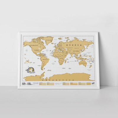                             Nástěnná stírací mapa světa Original velká                        
