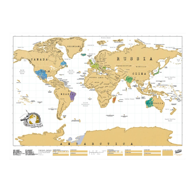                             Nástěnná stírací mapa světa Original velká                        