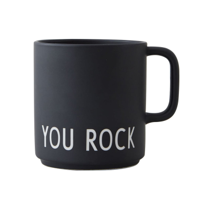 Porcelánový hrnek s ouškem You Rock Black                    