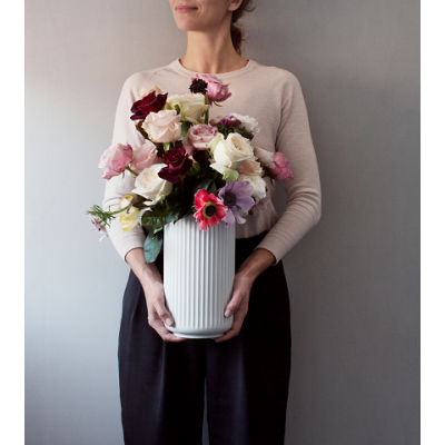                             Porcelánová váza Lyngby bílá 31 cm                        