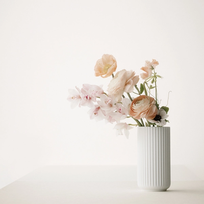                            Porcelánová váza Lyngby matná bílá 20,5 cm                        