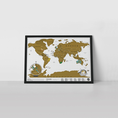                             Nástěnná stírací mapa světa Original malá                        