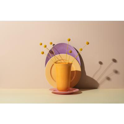                             Porcelánová váza Rhombe Yellow 20 cm                        