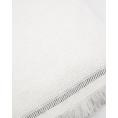                             Bavlnená osuška White Grey Stripes 180x100 cm                        