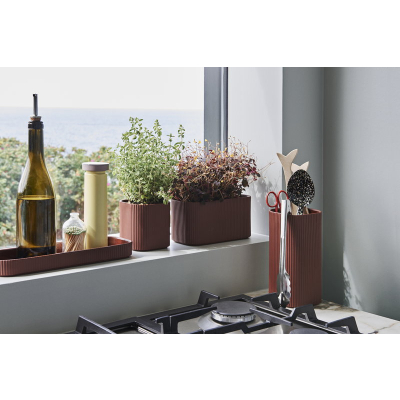                             Váza Facade Vase Dark Terracotta 22 cm                        