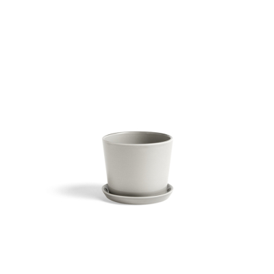Keramický květináč s podmiskou Botanical Grey M                    