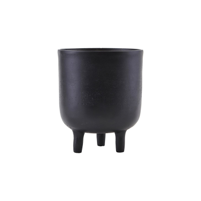 Kovový květník na nožkách Jang Black                    