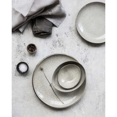                             Keramická miska Lake šedá 13 cm                         