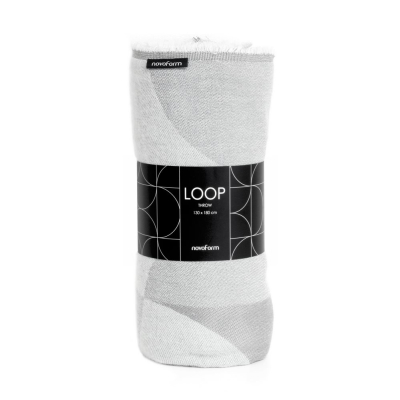                             Pléd s třásněmi Loop Cool Grey 130x180 cm                        