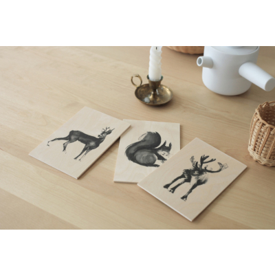                             Obrázek na dřevěné kartě Reindeer 10x15 cm                        