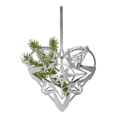                             Vánoční ozdoba Christmas Heart Silver 25,6 cm                        