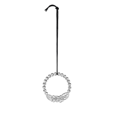 Vánoční ozdoba Flower Garland Silver 7 cm                    