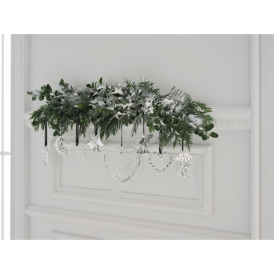                             Vánoční ozdoba Christmas Kiss Silver 8 cm                        