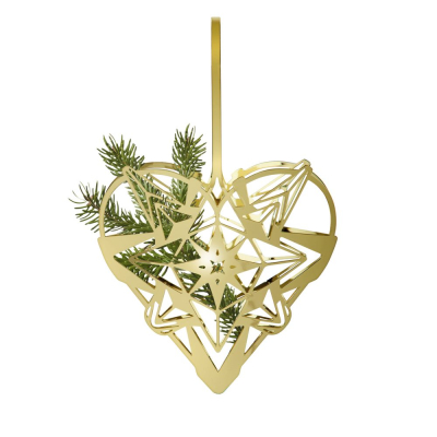                             Vánoční ozdoba Christmas Heart Gold 25,6 cm                        