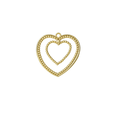 Vánoční ozdoba Christmas Ball Heart Gold 7 cm                    