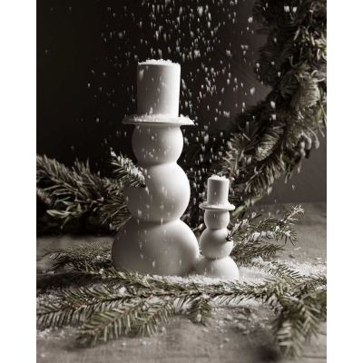                             Keramická dekorace sněhulák Folke White 10 cm                         