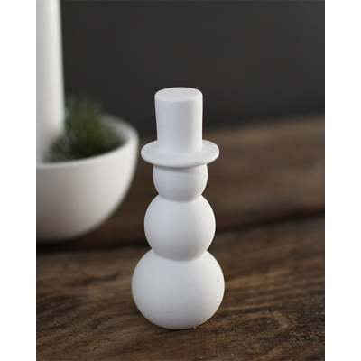 Keramická dekorace sněhulák Folke White 10 cm                     