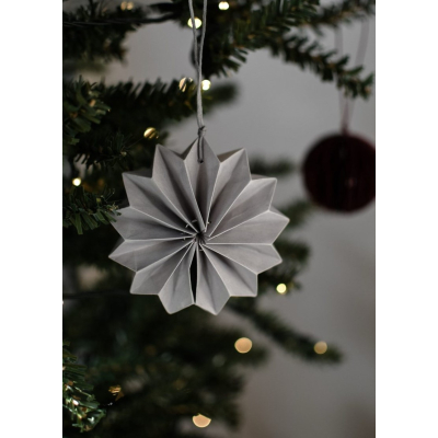                             Papírová vánoční ozdoba Horsta Grey 10 cm                        