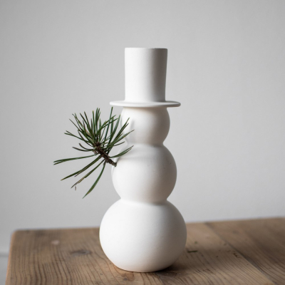                             Keramická dekorace sněhulák Folke White 20 cm                         