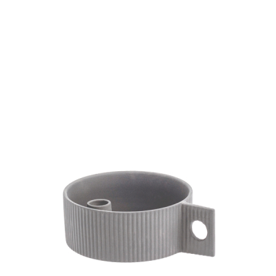                             Keramický svícen Lida Town Light Grey 19 cm                         