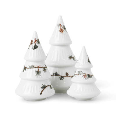 Porcelánové stromečky Hammershoi Christmas - set 3                    