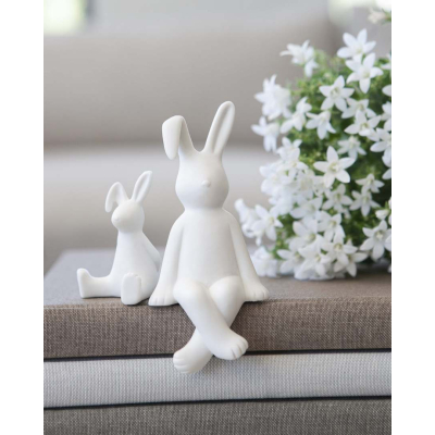                            Keramická dekorace zajíček Stampe White                        