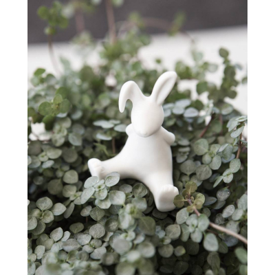                             Keramická dekorácia zajačik Stampe White                        