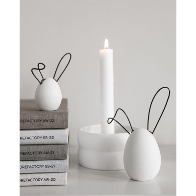                             Keramická velikonoční dekorace Linnea White 14 cm                        