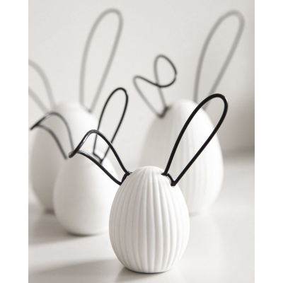                             Keramická velikonoční dekorace Linn White 9 cm                        